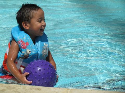 Kash Helms, 3, plays in the pool at the Soboba Sports Complex during the End of Summer Bash on Aug. 26 Kash Helms, 3, plays in the pool at the Soboba Sports Complex during the End of Summer Bash on Aug. 26