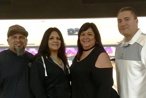 Team Empire of the Soboba Vegas bowling league is, from left, Felix Ortiz, Sally Ortiz, Dondi Silvas and Mike Castello Team Empire of the Soboba Vegas bowling league is, from left, Felix Ortiz, Sally Ortiz, Dondi Silvas and Mike Castello