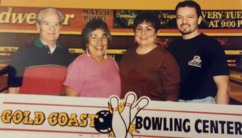 The early days of the Soboba Bingo bowling league in the late 1980s included players (from left) Sal Vivanco, Marian Chacon, Caroline Post and Jesse Vivanco The early days of the Soboba Bingo bowling league in the late 1980s included players (from left) Sal Vivanco, Marian Chacon, Caroline Post and Jesse Vivanco