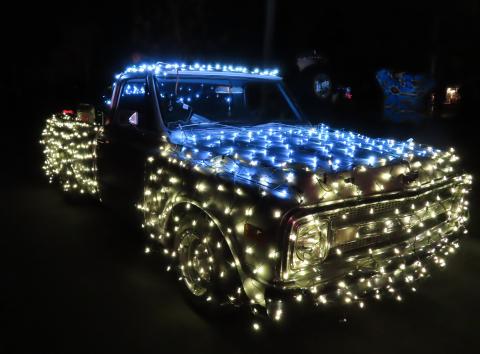 Wayne Nelson and his family have one of the winning entries in this year’s Soboba Light Parade on Dec. 2