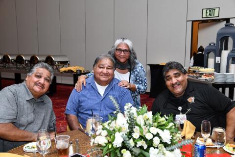 Placencia family elders were among the many guests who attended the New Year’s Eve party at the Soboba Casino Resort Event Center. With Joyce, seated from left, are Glen, Gary and Pat.  Photo courtesy of Joan Fuller Placencia family elders were among the many guests who attended the New Year’s Eve party at the Soboba Casino Resort Event Center. With Joyce, seated from left, are Glen, Gary and Pat.  Photo courtesy of Joan Fuller