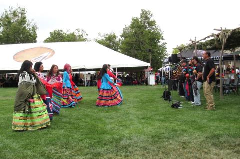 Many birdsingers and dancers share stories throughout the day at the Soboba Fiesta, May 16 Many birdsingers and dancers share stories throughout the day at the Soboba Fiesta, May 16