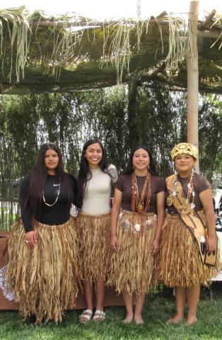 Candidates for this year’s $ovóova Po’$wáamay (Daughter of Soboba) are joined by the reigning Su’la Arviso at far right. From left are Raya Salgado, Se’ish Morillo, and So’a Nelson Candidates for this year’s $ovóova Po’$wáamay (Daughter of Soboba) are joined by the reigning Su’la Arviso at far right. From left are Raya Salgado, Se’ish Morillo, and So’a Nelson