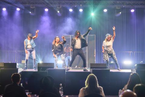 Michael Jackson is reinvented onstage at the Soboba Casino Resort by members of the Black Voices of the Valley nonprofit, who took home second place and the Fan Favorite award, June 19 Michael Jackson is reinvented onstage at the Soboba Casino Resort by members of the Black Voices of the Valley nonprofit, who took home second place and the Fan Favorite award, June 19