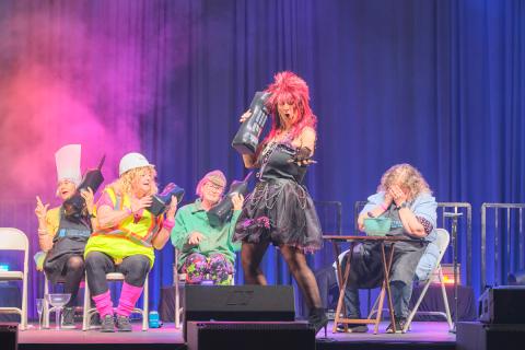 Valerie Vandever and other members of the Soroptimist International San Jacinto-Hemet Valley share Cyndi Lauper vibes because “Girls Just Want To Have Fun” and they did just that at the SCR Event Center, June 19 Valerie Vandever and other members of the Soroptimist International San Jacinto-Hemet Valley share Cyndi Lauper vibes because “Girls Just Want To Have Fun” and they did just that at the SCR Event Center, June 19