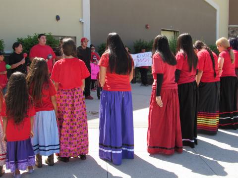 Bird singers and dancers participated in the National Day of Awareness for Missing and Murdered Indigenous Women and Girls on May 5 Bird singers and dancers participated in the National Day of Awareness for Missing and Murdered Indigenous Women and Girls on May 5