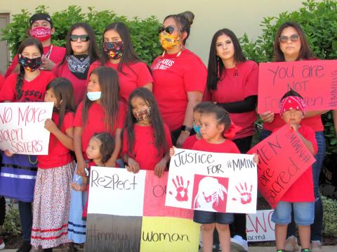 More than 35 members of Carmelita Vallejo’s family gathered in prayer and solidarity to mark the National Day of Awareness for Missing and Murdered Indigenous Women and Girls on May 5 More than 35 members of Carmelita Vallejo’s family gathered in prayer and solidarity to mark the National Day of Awareness for Missing and Murdered Indigenous Women and Girls on May 5