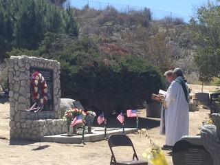 The blessing of the memorial by Father Earl Henley of Saint Joseph Soboba Mission Catholic Church The blessing of the memorial by Father Earl Henley of Saint Joseph Soboba Mission Catholic Church