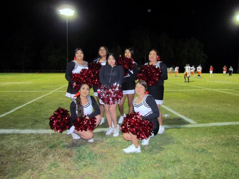 The Noli Braves cheerleaders helped the team win its homecoming game at the Soboba Reservation on Nov. 1. The Noli Braves cheerleaders helped the team win its homecoming game at the Soboba Reservation on Nov. 1.