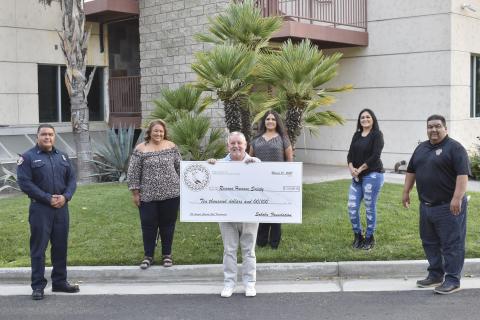 Ramona Humane Society’s President/CEO Jeff Sheppard accepted a grant from Soboba Foundation members at last year’s charity golf tournament. The nonprofit has been chosen as a recipient again this year Ramona Humane Society’s President/CEO Jeff Sheppard accepted a grant from Soboba Foundation members at last year’s charity golf tournament. The nonprofit has been chosen as a recipient again this year