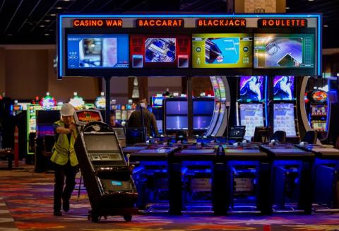 Slot machines are moved onto the gaming floor at Soboba Casino Resort as construction is almost complete in San Jacinto on Tuesday, February 12, 2019. (Photo by Terry Pierson, The Press-Enterprise/SCNG)  Slot machines are moved onto the gaming floor at Soboba Casino Resort as construction is almost complete in San Jacinto on Tuesday, February 12, 2019. (Photo by Terry Pierson, The Press-Enterprise/SCNG)