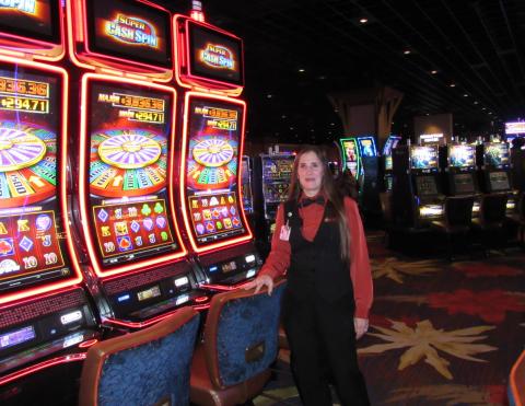 Slot attendant Anna Hartmann is one of more than 1,400 employees that has kept the Soboba Casino Resort humming during its first year Slot attendant Anna Hartmann is one of more than 1,400 employees that has kept the Soboba Casino Resort humming during its first year