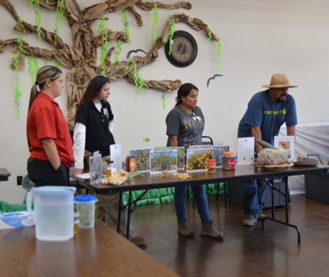 Soboba Cultural Resource Department staff and WE LEAD interns demonstrate and guide SYA participants in making three recipes, utilizing native plant ingredients Soboba Cultural Resource Department staff and WE LEAD interns demonstrate and guide SYA participants in making three recipes, utilizing native plant ingredients