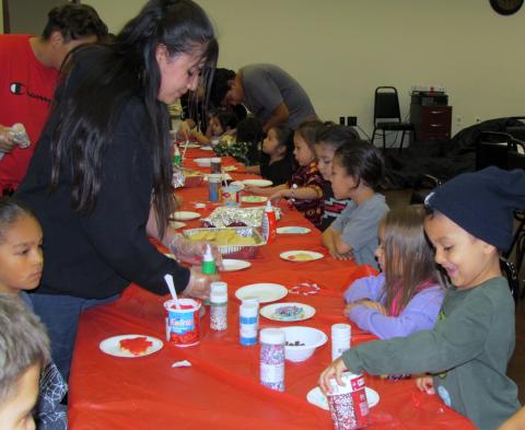 About 20 Soboba Tribal TANF youths spent a Teen Night before Christmas helping keep preschoolers busy while parents took care of last-minute holiday shopping and decorating About 20 Soboba Tribal TANF youths spent a Teen Night before Christmas helping keep preschoolers busy while parents took care of last-minute holiday shopping and decorating