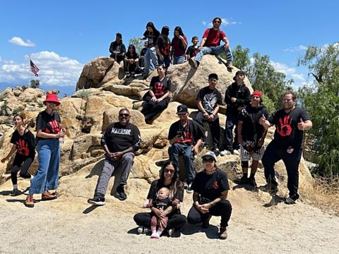 Members of the Soboba Tribal TANF join filmmakers at the summit of Mt. Rubidoux after a screening of the documentary “Pá’Čapa: A Mt. Rubidoux Story” in Riverside, May 5 Members of the Soboba Tribal TANF join filmmakers at the summit of Mt. Rubidoux after a screening of the documentary “Pá’Čapa: A Mt. Rubidoux Story” in Riverside, May 5