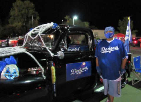 John “Duke” Briones brought the whole team to Soboba’s Tribal Trunk or Treat drive-through event and earned a third-place prize for his “Dodgers Nation” effort John “Duke” Briones brought the whole team to Soboba’s Tribal Trunk or Treat drive-through event and earned a third-place prize for his “Dodgers Nation” effort
