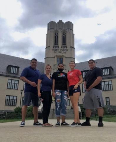 Yawaywish Laupsa-Briones is joined by her family as she prepares to settle in at the United States Military Academy at West Point on July 12 Yawaywish Laupsa-Briones is joined by her family as she prepares to settle in at the United States Military Academy at West Point on July 12