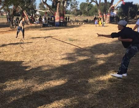 Victor Hurtado participating in a game at the AILOTT Conference and California Indian Cultural Awareness Day at Cal State, Long Beach in November Victor Hurtado participating in a game at the AILOTT Conference and California Indian Cultural Awareness Day at Cal State, Long Beach in November