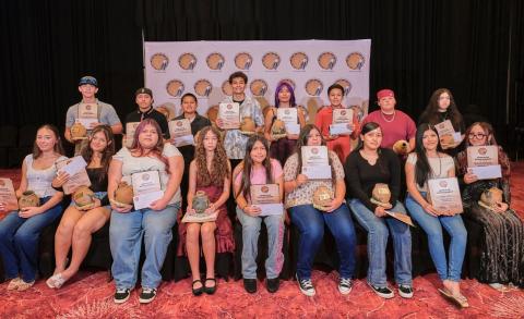 Students receiving the Gold Award for having a 3.5-3.9 GPA are recognized at the student awards ceremony, July 26 Students receiving the Gold Award for having a 3.5-3.9 GPA are recognized at the student awards ceremony, July 26