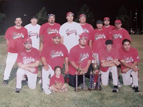 The original Soboba BBC team, top row from left: Darryl Silvas, Daniel Valdez, Daniel Silvas, Jason Cozart, Mike Castello, Art Lopez, Justin Cozart and Jeremiah Helms. Bottom row from left: Drew Lopez, Isaiah Vivanco, Steve Lopez, Sean Vance and Richie Lopez. Young boy in front is future BBC player Jericho Vivanco The original Soboba BBC team, top row from left: Darryl Silvas, Daniel Valdez, Daniel Silvas, Jason Cozart, Mike Castello, Art Lopez, Justin Cozart and Jeremiah Helms. Bottom row from left: Drew Lopez, Isaiah Vivanco, Steve Lopez, Sean Vance and Richie Lopez. Young boy in front is future BBC player Jericho Vivanco