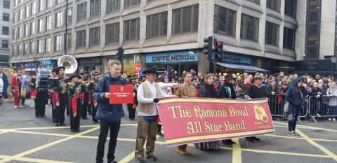 The Ramona Bowl All Star Band marched in the London New Year’s Day Parade this year The Ramona Bowl All Star Band marched in the London New Year’s Day Parade this year