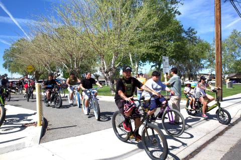 Participants in the annual bike run head out from Sallee Park in San Jacinto Participants in the annual bike run head out from Sallee Park in San Jacinto
