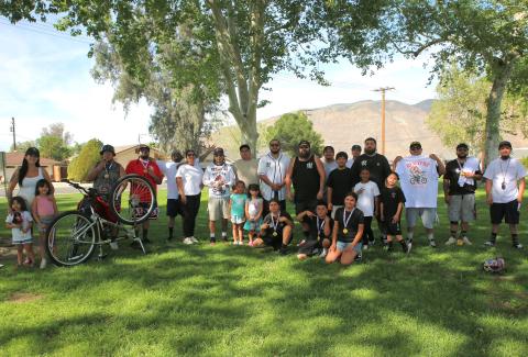 About half of the members of the Soboba Bike Crew take a break after completing the third annual Ride the Valley Together event About half of the members of the Soboba Bike Crew take a break after completing the third annual Ride the Valley Together event