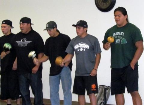 Bird singers shared local tribal customs with athletes from seven states that gathered at Soboba to prepare for preparation in the first Indigenous Bowl in San Diego on July 7 Bird singers shared local tribal customs with athletes from seven states that gathered at Soboba to prepare for preparation in the first Indigenous Bowl in San Diego on July 7