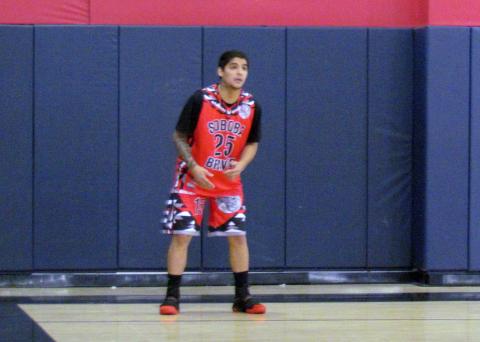 Freddie Boniface, who serves as captain/coach of the Soboba Braves watches the action of his team during a game on Saturday morning Freddie Boniface, who serves as captain/coach of the Soboba Braves watches the action of his team during a game on Saturday morning
