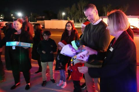 San Jacinto Unified School District employees and board members are among the many volunteers at this year’s Soboba Gives Back! toy distribution event. Photo courtesy of Carrie Best, SJUSD San Jacinto Unified School District employees and board members are among the many volunteers at this year’s Soboba Gives Back! toy distribution event. Photo courtesy of Carrie Best, SJUSD