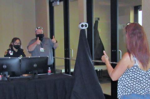 Guests had temperatures checked with a thermal camera as they were welcomed back to the Soboba Casino Resort when it reopened on May 27 Guests had temperatures checked with a thermal camera as they were welcomed back to the Soboba Casino Resort when it reopened on May 27