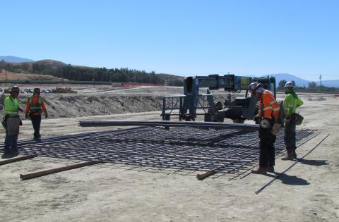 Two thousand tons of rebar was delivered to the casino replacement project site at Soboba Road and Lake Park Drive on July 28 Two thousand tons of rebar was delivered to the casino replacement project site at Soboba Road and Lake Park Drive on July 28