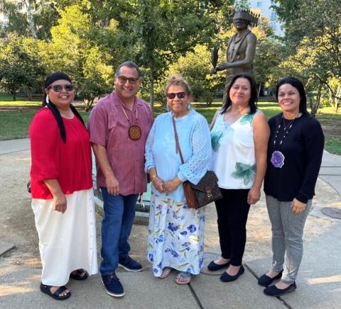 Rose Salgado’s family members are joined by Assemblymember James C. Ramos at the Native American Monument in Capitol Park. From left, niece Baseemah Arlene Salgado, Ramos, sister-in-law Claudia Salgado, niece Maureen Hernandez and great niece Angela Hernandez Rose Salgado’s family members are joined by Assemblymember James C. Ramos at the Native American Monument in Capitol Park. From left, niece Baseemah Arlene Salgado, Ramos, sister-in-law Claudia Salgado, niece Maureen Hernandez and great niece Angela Hernandez