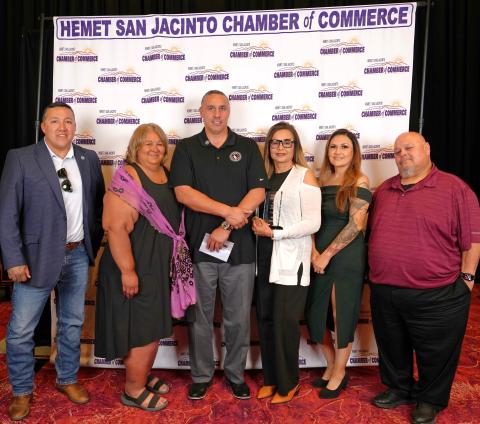The Soboba Foundation is named Nonprofit of the Year at the 2024 HSJVC Installation and Awards Gala, July 12. From left, Tribal Council Sergeant at Arms Daniel Valdez, Foundation President Dondi Silvas, Foundation Treasurer Andy Silvas, Foundation Secretary Julie Arrietta-Parcero, Tribal Council Secretary Monica Herrera and Tribal Council Treasurer Michael Bentiste The Soboba Foundation is named Nonprofit of the Year at the 2024 HSJVC Installation and Awards Gala, July 12. From left, Tribal Council Sergeant at Arms Daniel Valdez, Foundation President Dondi Silvas, Foundation Treasurer Andy Silvas, Foundation Secretary Julie Arrietta-Parcero, Tribal Council Secretary Monica Herrera and Tribal Council Treasurer Michael Bentiste