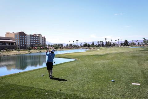 A golfer takes a swing at the Soboba Springs Golf Course near the Soboba Hotel during last year’s Soboba Charity Golf Tournament. Carlos Puma/Puma Images Photography A golfer takes a swing at the Soboba Springs Golf Course near the Soboba Hotel during last year’s Soboba Charity Golf Tournament. Carlos Puma/Puma Images Photography
