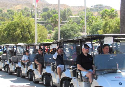 Participants in the 9th annual Soboba Charity Golf Tournament line up to head out to the course during last year’s event. This year’s tournament is March 29 and 30. Soboba Band of Luiseño Indians Participants in the 9th annual Soboba Charity Golf Tournament line up to head out to the course during last year’s event. This year’s tournament is March 29 and 30. Soboba Band of Luiseño Indians