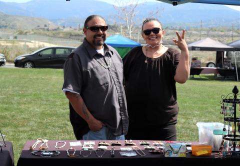 Kelli Hurtado and husband John Sanchez visit vendors at the wellness fair she organized and held at the Soboba Sports Complex on Sunday, March 13 Kelli Hurtado and husband John Sanchez visit vendors at the wellness fair she organized and held at the Soboba Sports Complex on Sunday, March 13