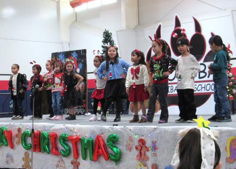 Soboba Tribal Preschool kindergartners announce that “Santa Claus is Coming to Town” through song and dance at the Soboba Sports Complex, Dec. 20 Soboba Tribal Preschool kindergartners announce that “Santa Claus is Coming to Town” through song and dance at the Soboba Sports Complex, Dec. 20