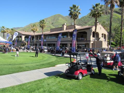 Players are welcomed to the 2024 Soboba Foundation & Soboba Casino Resort Charity Golf Tournament prior to the 10 a.m. shotgun start Players are welcomed to the 2024 Soboba Foundation & Soboba Casino Resort Charity Golf Tournament prior to the 10 a.m. shotgun start