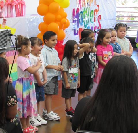 Several preschoolers perform two special songs at the Mother’s Day brunch, May 9 Several preschoolers perform two special songs at the Mother’s Day brunch, May 9