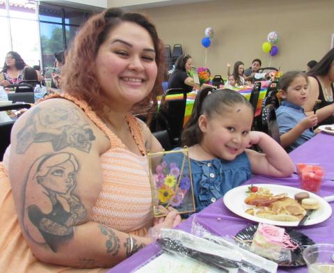 Taylor Girard shows one of the many gifts her preschool daughter, Natalia, made to celebrate Mother’s Day Taylor Girard shows one of the many gifts her preschool daughter, Natalia, made to celebrate Mother’s Day