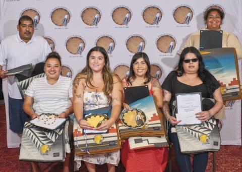 Students who earned their college degrees or vocational certifications are honored with a certificate, cash envelope, lanyard, Pendleton blanket and a commemorative plate at the 2025 Academic Achievement Awards Ceremony, July 20 Students who earned their college degrees or vocational certifications are honored with a certificate, cash envelope, lanyard, Pendleton blanket and a commemorative plate at the 2025 Academic Achievement Awards Ceremony, July 20