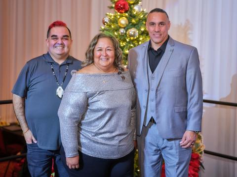 From left, Soboba Foundation Secretary Joseph Placencia, Treasurer Dondi Silvas and President Andy Silvas enjoy the annual Holiday Mixer at the Soboba Casino Resort Event Center From left, Soboba Foundation Secretary Joseph Placencia, Treasurer Dondi Silvas and President Andy Silvas enjoy the annual Holiday Mixer at the Soboba Casino Resort Event Center
