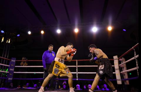 Referee John McCarthy watches closely as Luis Coria, left, faces Marcelino Rangel in bout 5 of the War in the Empire at the SCR Event Center, Jan. 17 Referee John McCarthy watches closely as Luis Coria, left, faces Marcelino Rangel in bout 5 of the War in the Empire at the SCR Event Center, Jan. 17