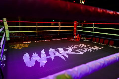 The boxing ring in the center of the SCR Event Center was surrounded by a standing-room only crowd for the War in the Empire event, Jan. 17 The boxing ring in the center of the SCR Event Center was surrounded by a standing-room only crowd for the War in the Empire event, Jan. 17