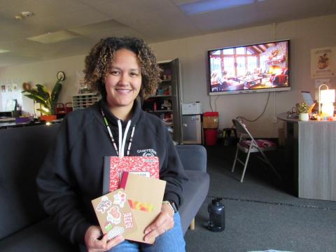 Noli Indian School Counselor II Seandee Brown shows the various journals students can use to personalize during visits to the Wellness Center Noli Indian School Counselor II Seandee Brown shows the various journals students can use to personalize during visits to the Wellness Center