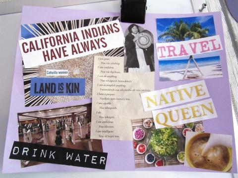 One of the student-created vision boards during January’s goal setting theme is on display at the Wellness Center One of the student-created vision boards during January’s goal setting theme is on display at the Wellness Center