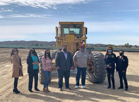 A groundbreaking ceremony for the new Soboba Health Clinic took place on Nov. 20. Attendees included, from left, Soboba Band of Luiseño Indians Tribal Council Secretary Monica Herrera, Tribal Council Treasurer Sally Moreno-Ortiz, Tribal Council Chairwoman Geneva Mojado, Tribal Council Chairman Isaiah Vivanco, Riverside-San Bernardino County Indian Health Inc. Board Delegate Charles (Chuck) Castello, RSBCIHI Board Delegate Julie Parcero and RSBCIHI Board President Sherry Salgado A groundbreaking ceremony for the new Soboba Health Clinic took place on Nov. 20. Attendees included, from left, Soboba Band of Luiseño Indians Tribal Council Secretary Monica Herrera, Tribal Council Treasurer Sally Moreno-Ortiz, Tribal Council Chairwoman Geneva Mojado, Tribal Council Chairman Isaiah Vivanco, Riverside-San Bernardino County Indian Health Inc. Board Delegate Charles (Chuck) Castello, RSBCIHI Board Delegate Julie Parcero and RSBCIHI Board President Sherry Salgado