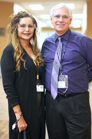 Riverside-San Bernardino County Indian Health Inc. Board of Directors delegate for Soboba, Julie Arrietta-Parcero, with RSBCIHI CEO Bill Thomsen Riverside-San Bernardino County Indian Health Inc. Board of Directors delegate for Soboba, Julie Arrietta-Parcero, with RSBCIHI CEO Bill Thomsen