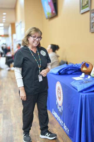 Margarita Avalos, a Soboba Indian Health Clinic Laboratory Tech, prepares for Patient Appreciation Day, Nov. 15. Margarita Avalos, a Soboba Indian Health Clinic Laboratory Tech, prepares for Patient Appreciation Day, Nov. 15